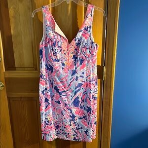 Lilly Pulitzer Pink and Blue Floral Dress